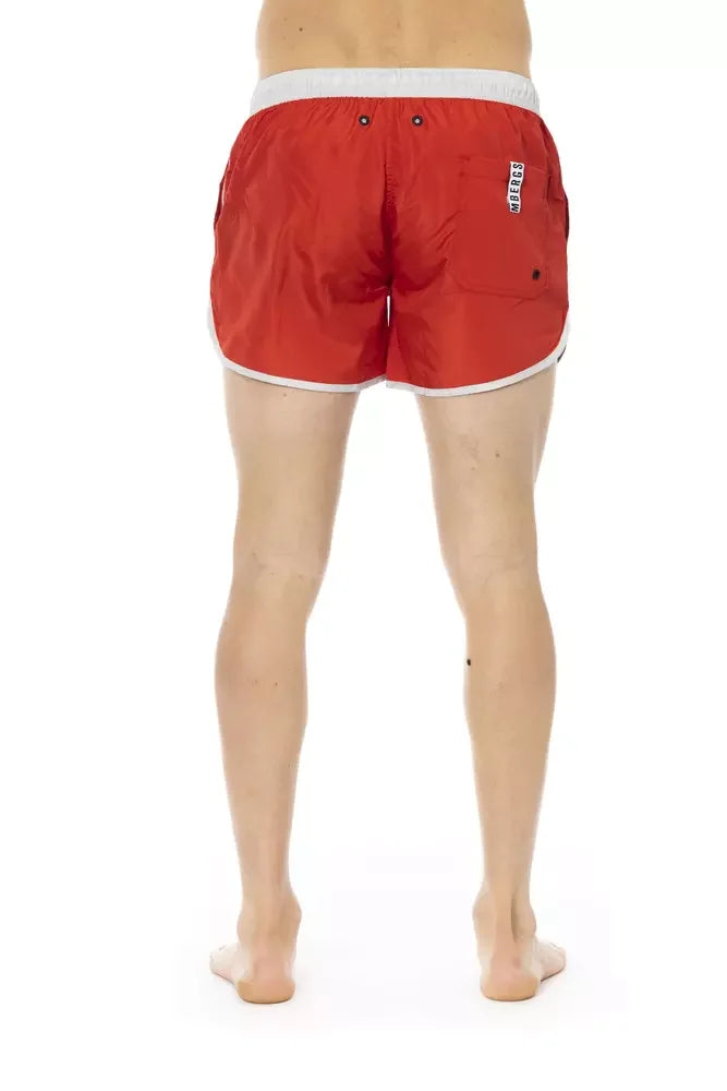 Bikkembergs Red Polyester Men Swim Short - Swim Boxers