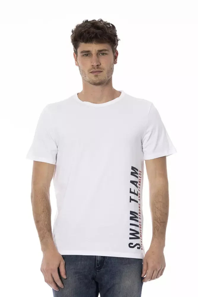Bikkembergs White Cotton Men T-Shirt - T-Shirts