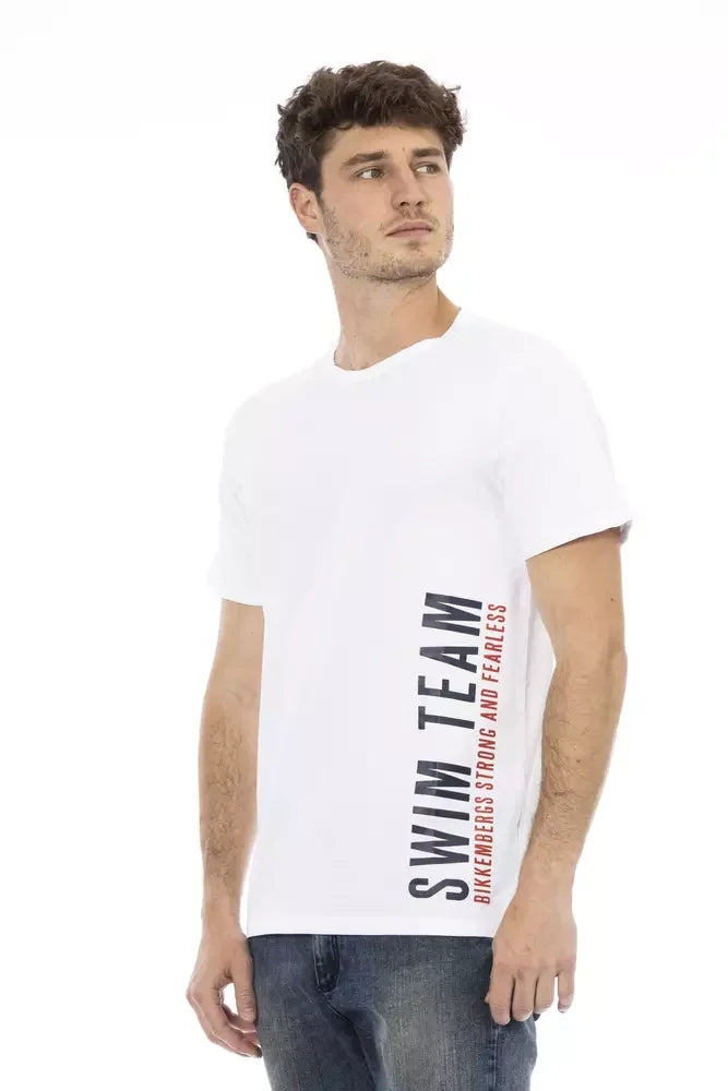 Bikkembergs White Cotton Men T-Shirt - T-Shirts