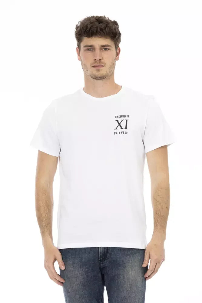 Bikkembergs White Cotton Men’s T-Shirt - T-Shirts