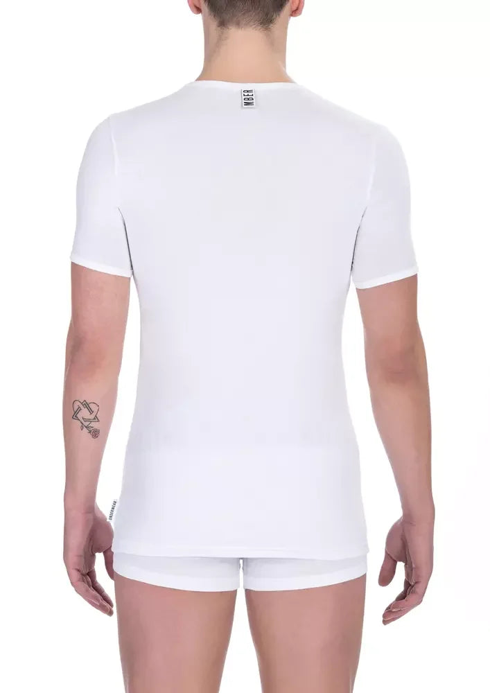 Bikkembergs White Cotton Men’s T-Shirt - T-Shirts