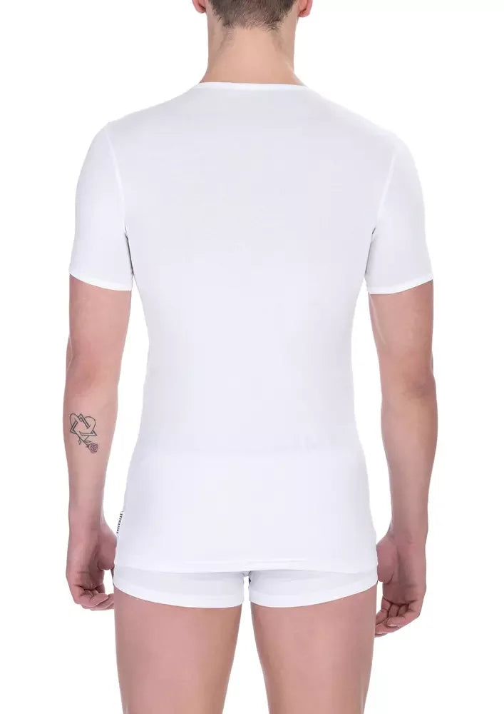 Bikkembergs White Cotton Men’s T-Shirt - T-Shirts