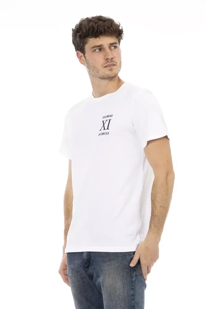 Bikkembergs White Cotton Men’s T-Shirt - T-Shirts