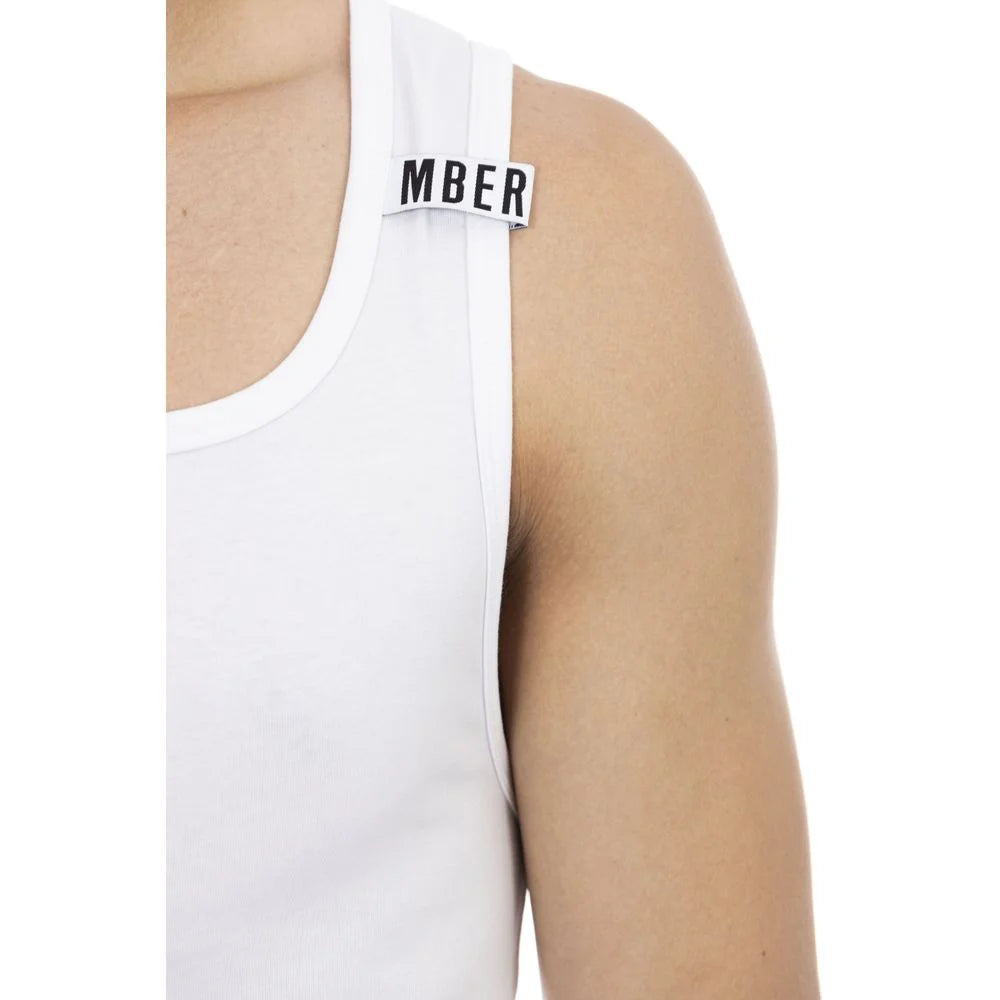 Bikkembergs White Cotton Men’s Tank Top - Tank Tops