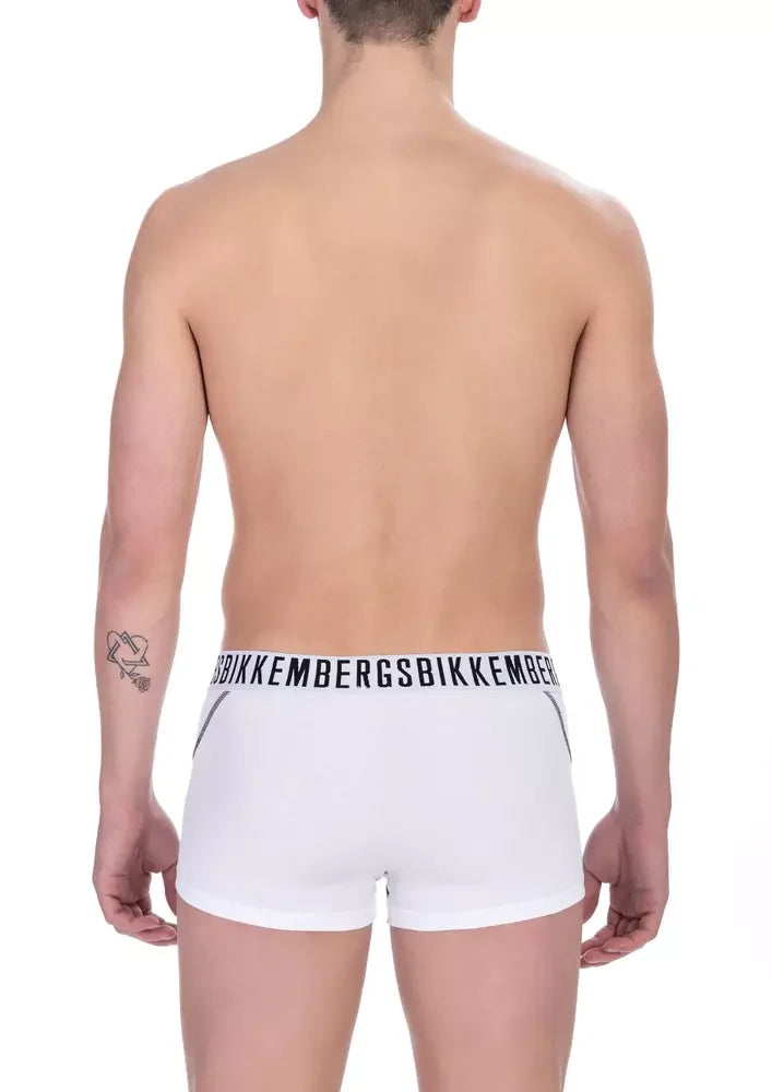 Bikkembergs White Cotton Men’s Trunk Pack - Trunks