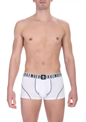 Bikkembergs White Cotton Men’s Trunk Pack - Trunks