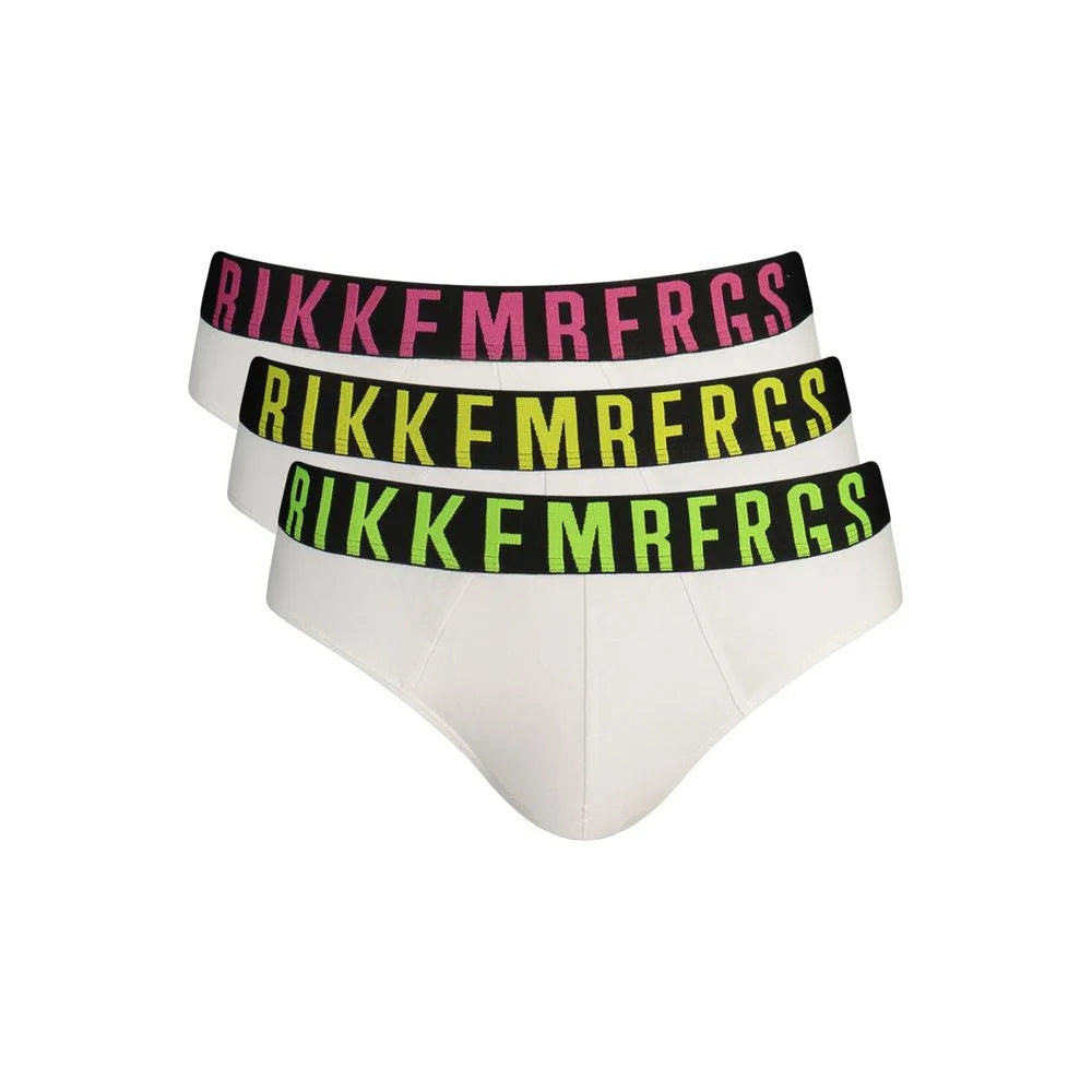 Bikkembergs White Cotton Underwear - Briefs