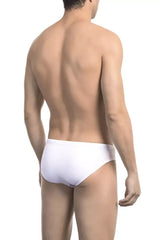 Bikkembergs White Polyamide Men’s Swimwear - XL - Swim Briefs