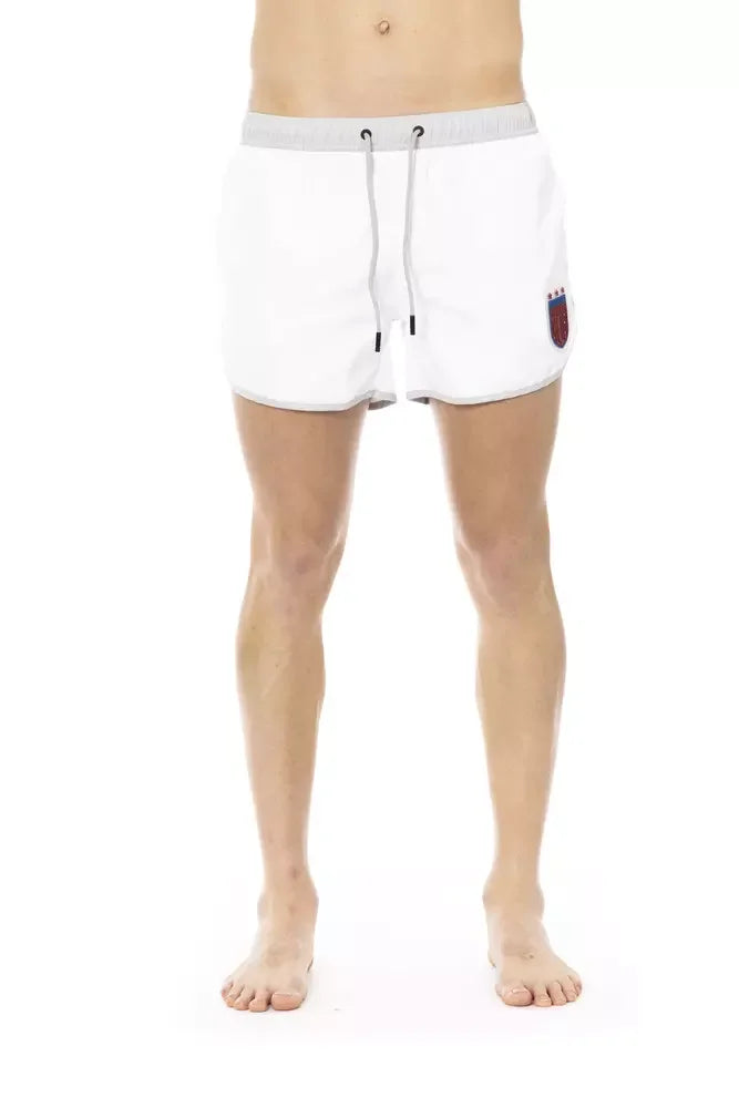 Bikkembergs White Polyester Men Swim Short - Swim Boxers