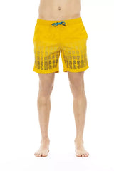 Bikkembergs Yellow Polyester Men Swim Short - Boardshorts