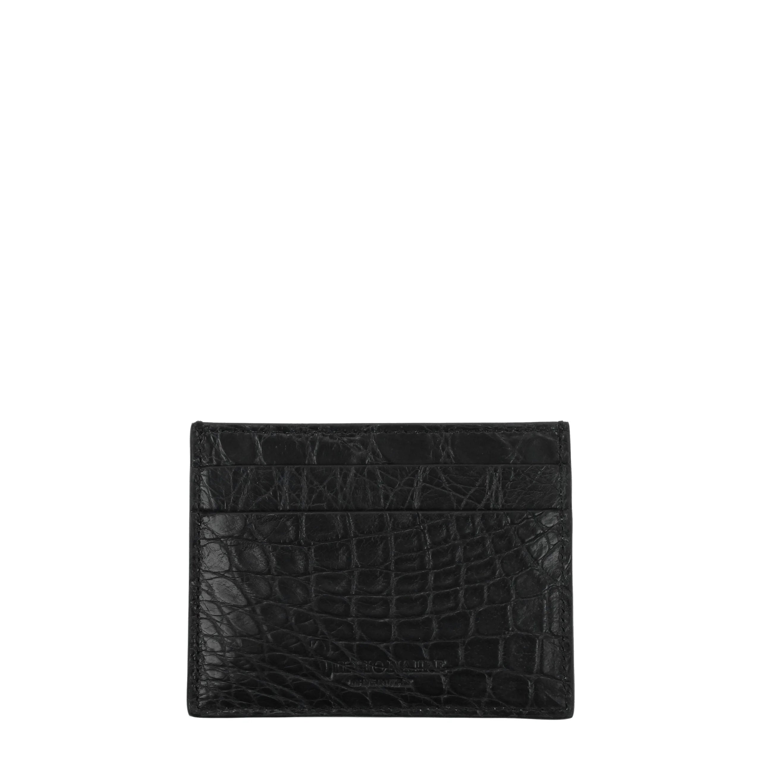 Billionaire Italian Couture Black Crocodile Cardholders - Card Cases