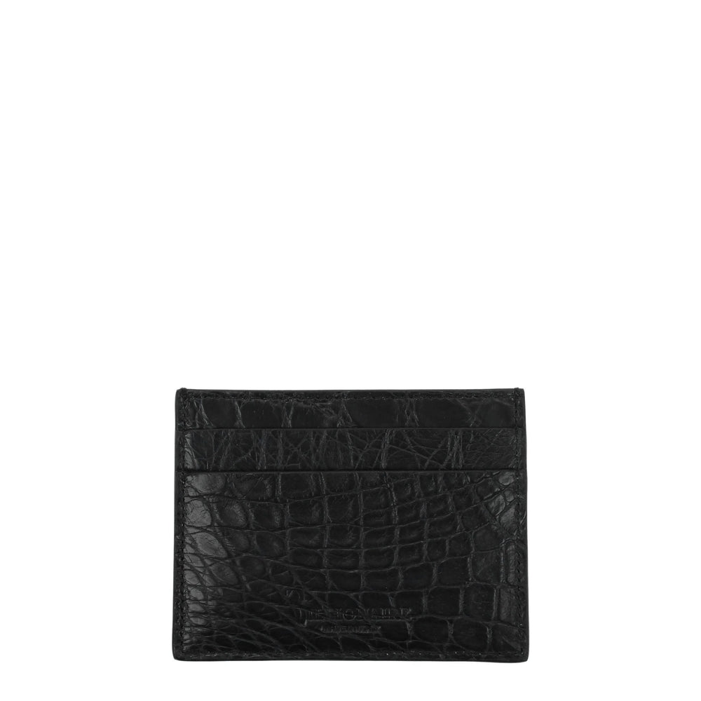 Billionaire Italian Couture Black Crocodile Cardholders - Card Cases