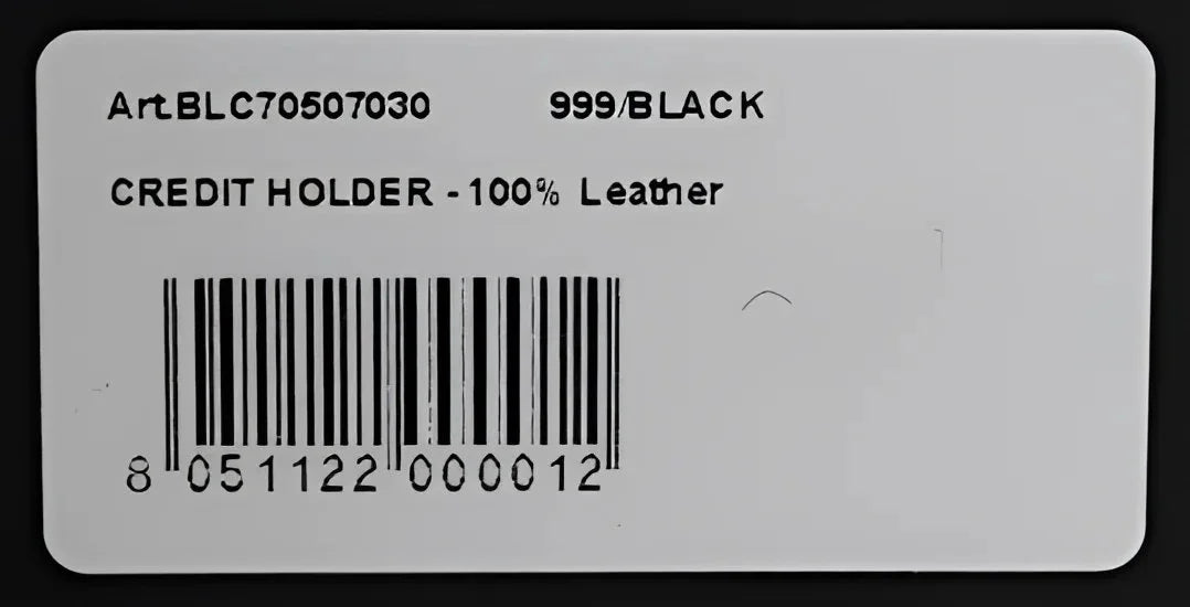 Billionaire Italian Couture Black Leather Cardholder Wallet - Card Cases