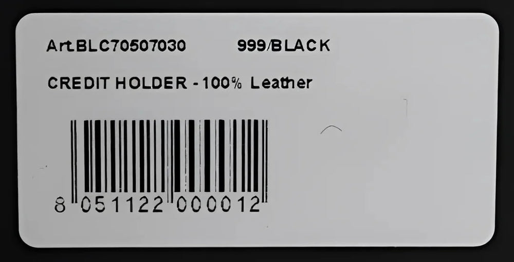 Billionaire Italian Couture Black Leather Cardholder Wallet - Card Cases