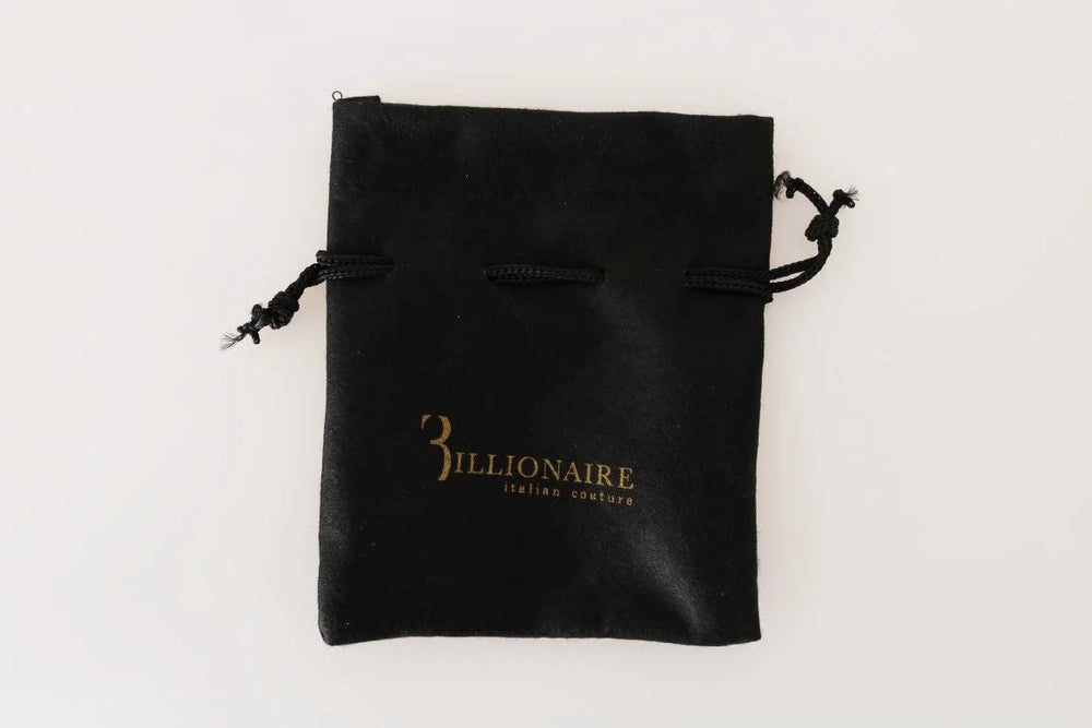 Billionaire Italian Couture Black Leather Cardholder Wallet - Card Cases
