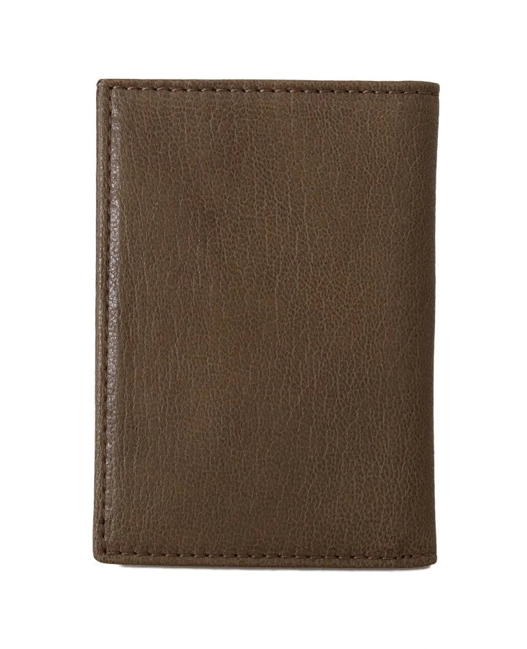 Billionaire Italian Couture Brown Leather Bifold Wallet - Wallets