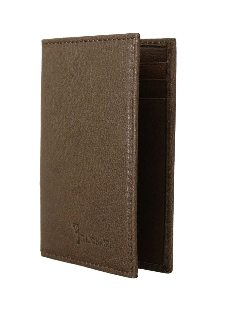Billionaire Italian Couture Brown Leather Bifold Wallet - Wallets