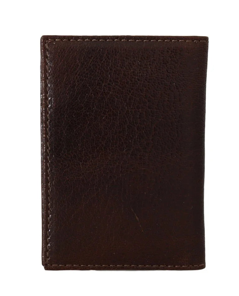 Billionaire Italian Couture Brown Leather Bifold Wallet - Wallets