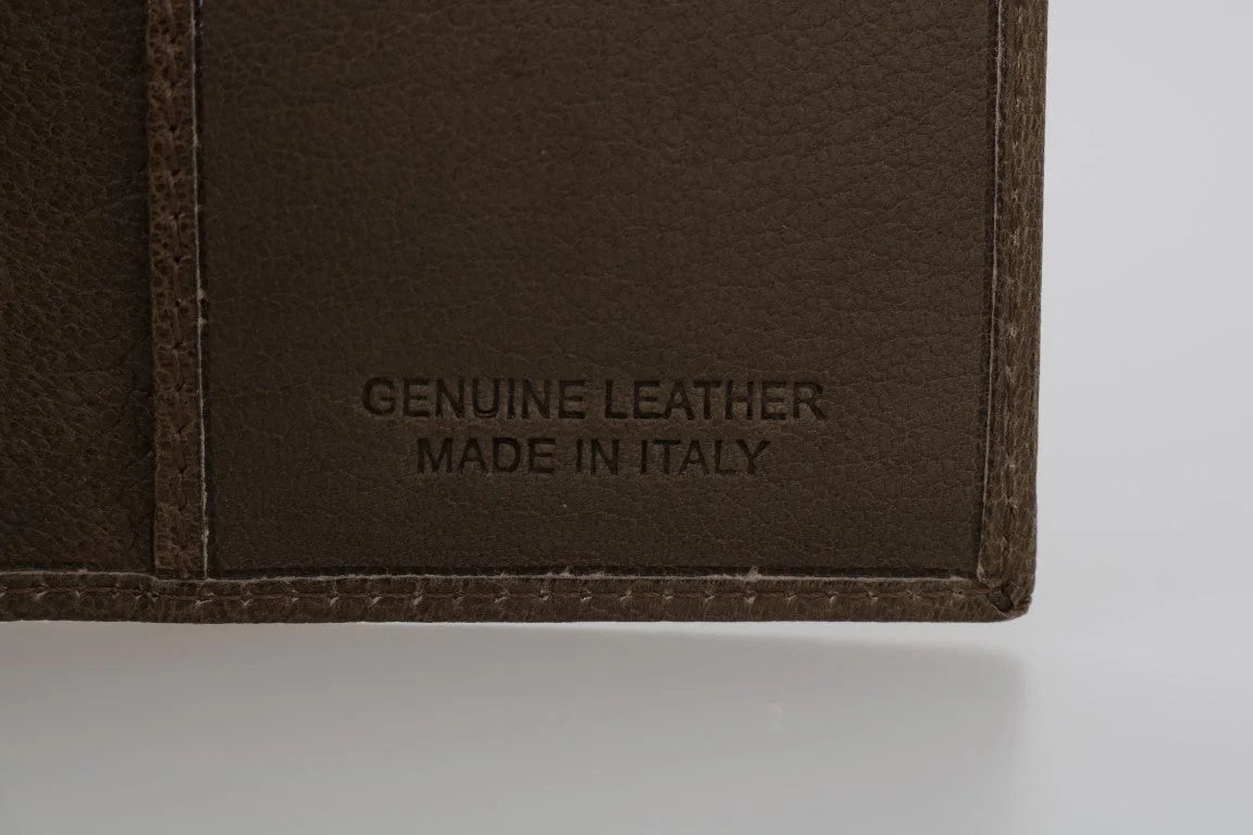 Billionaire Italian Couture Brown Leather Bifold Wallet - Wallets