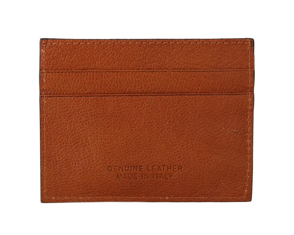 Billionaire Italian Couture Brown Leather Cardholder Wallet - Card Cases
