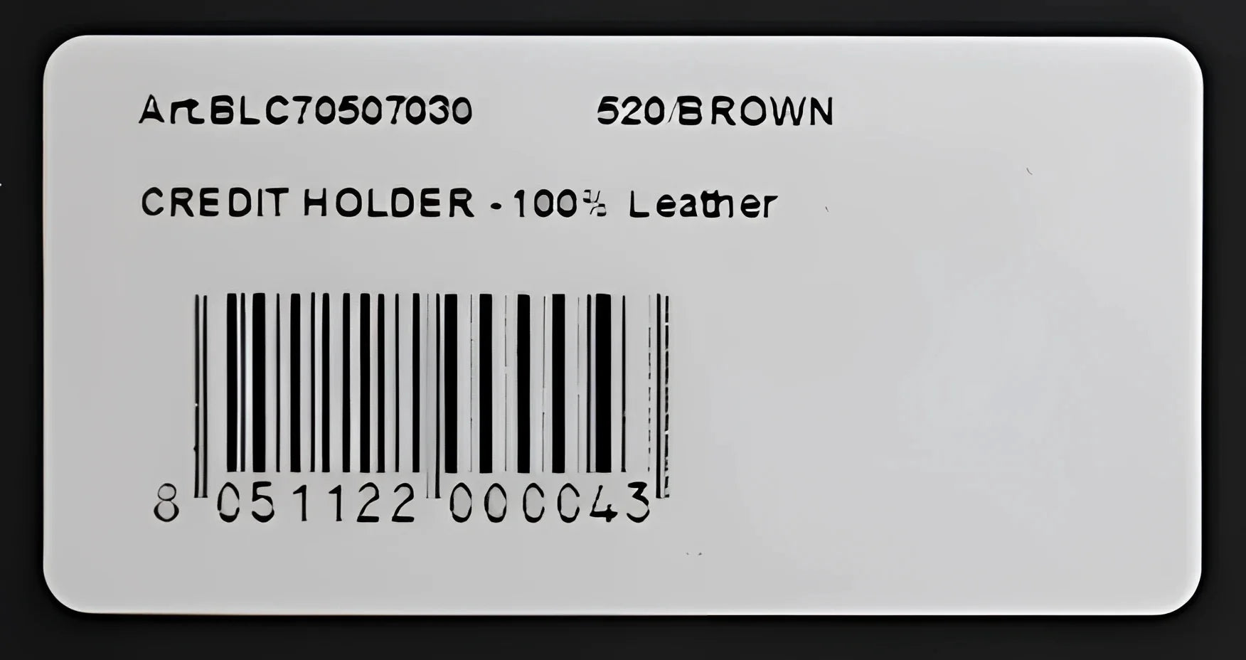 Billionaire Italian Couture Brown Leather Cardholder Wallet - Card Cases