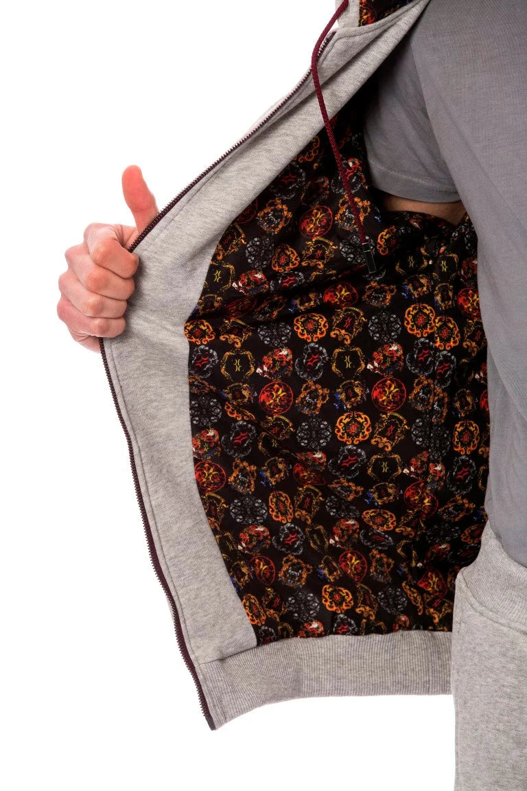 Billionaire Italian Couture Gray Cotton Hooded Sweatsuit - 3XL - Hoodies