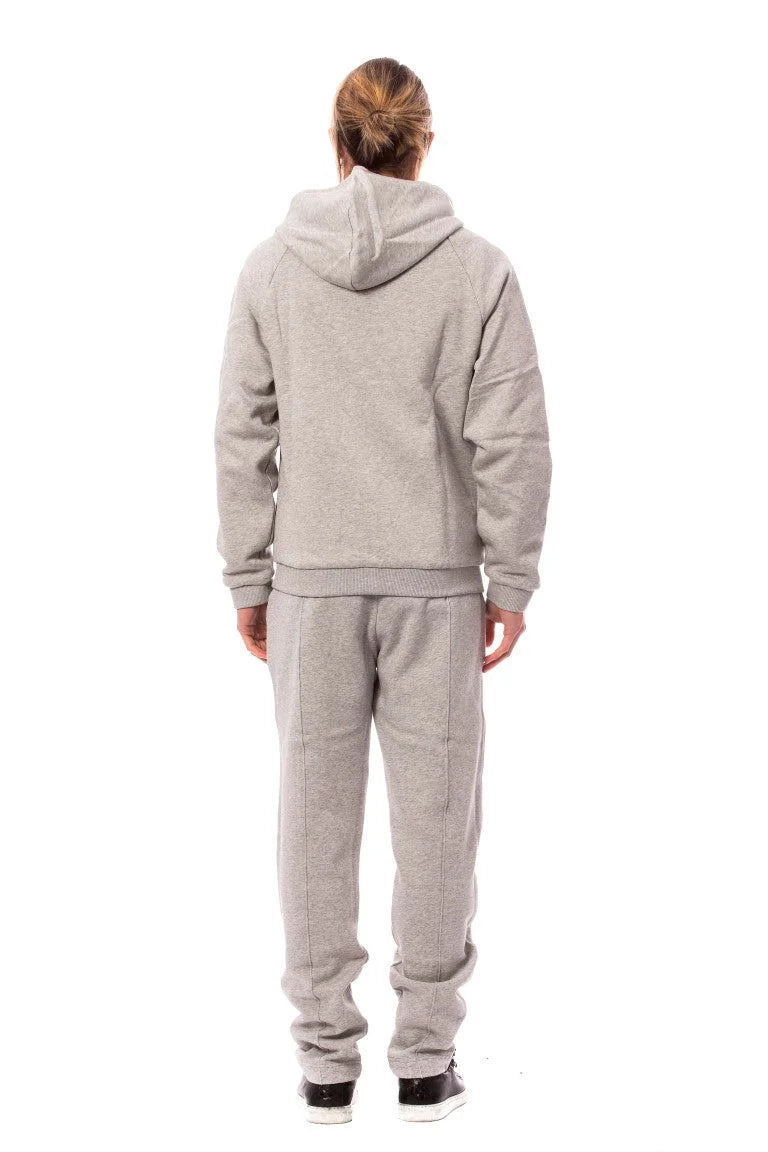 Billionaire Italian Couture Gray Cotton Hooded Sweatsuit - 3XL - Hoodies