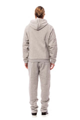 Billionaire Italian Couture Gray Cotton Hooded Sweatsuit - 3XL - Hoodies