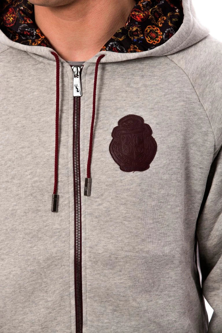 Billionaire Italian Couture Gray Cotton Hooded Sweatsuit - 3XL - Hoodies