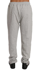 Billionaire Italian Couture Gray Cotton Sweater Pants Tracksuit - 3XL - Hoodies