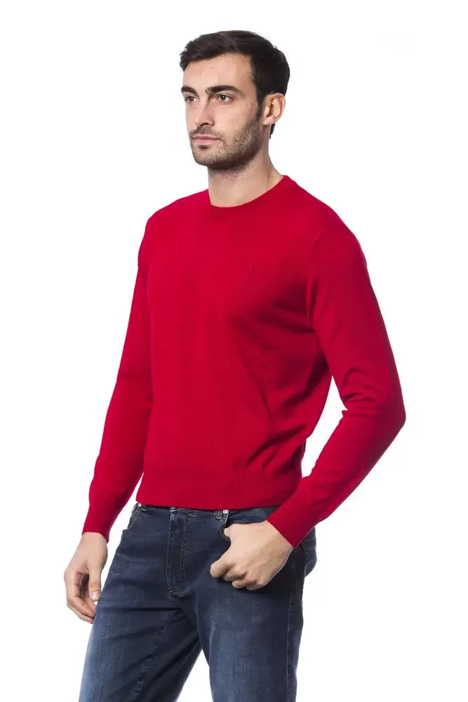 Billionaire Italian Couture Red Merino Wool Men Sweater - Sweaters