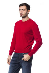 Billionaire Italian Couture Red Merino Wool Men Sweater - Sweaters