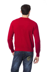 Billionaire Italian Couture Red Merino Wool Men Sweater - Sweaters