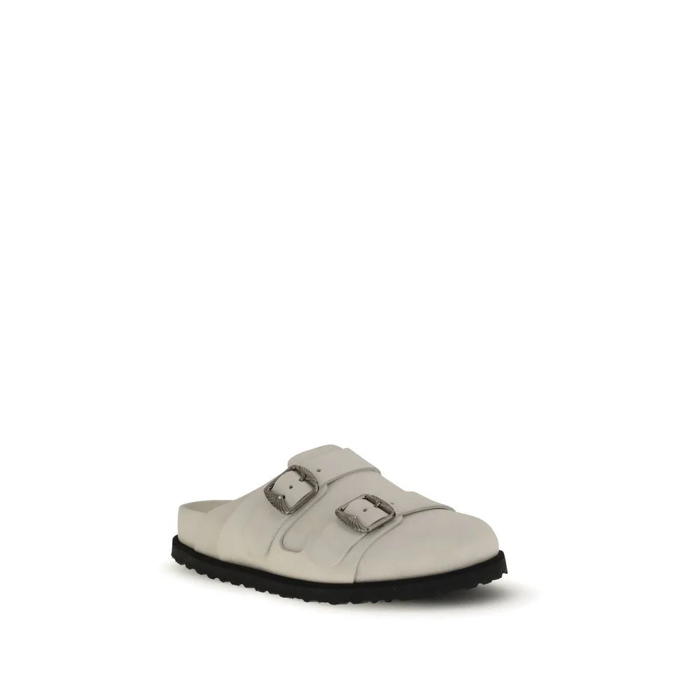 BIRKENSTOCK 1774 Beige Calf Leather Bos Taurus Mules