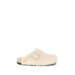 BIRKENSTOCK 1774 Cream Fur Mules - EU37/US7