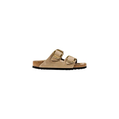 Birkenstock Beige Leather Flat Sandals