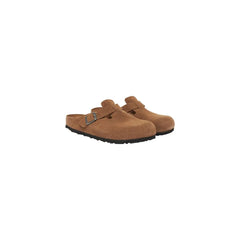 Birkenstock Beige Suede Leather Mules