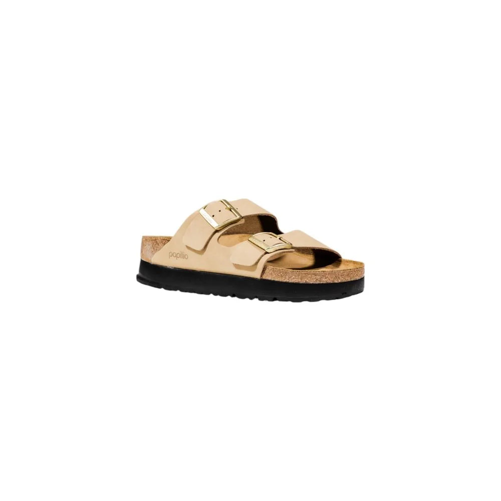 Birkenstock Beige Synthetic Platform Sandals