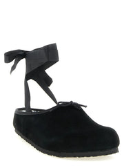 Birkenstock Black Suede Leather Ballet Flats - EU39/US9