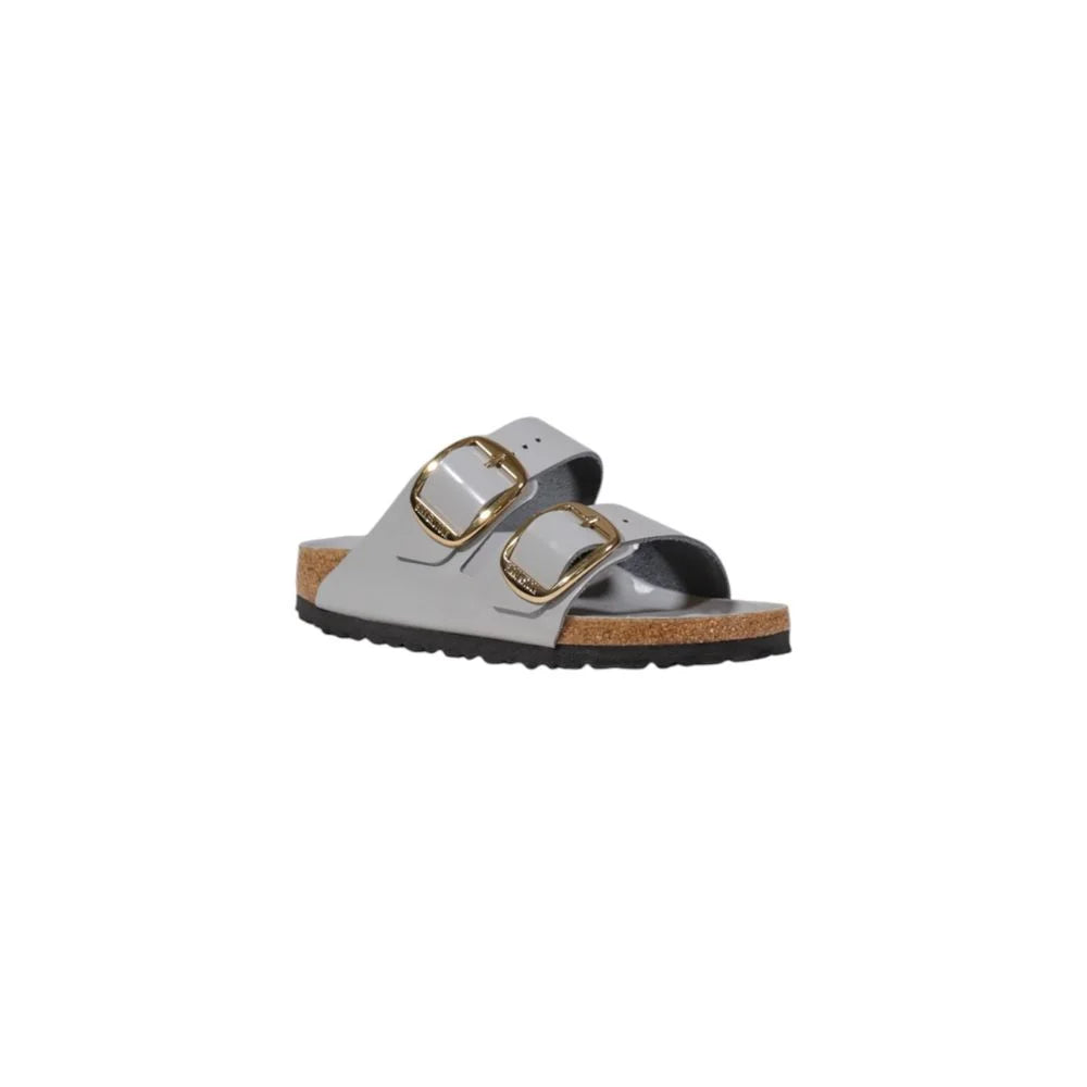 Birkenstock Gray Leather Slipper - Sandals