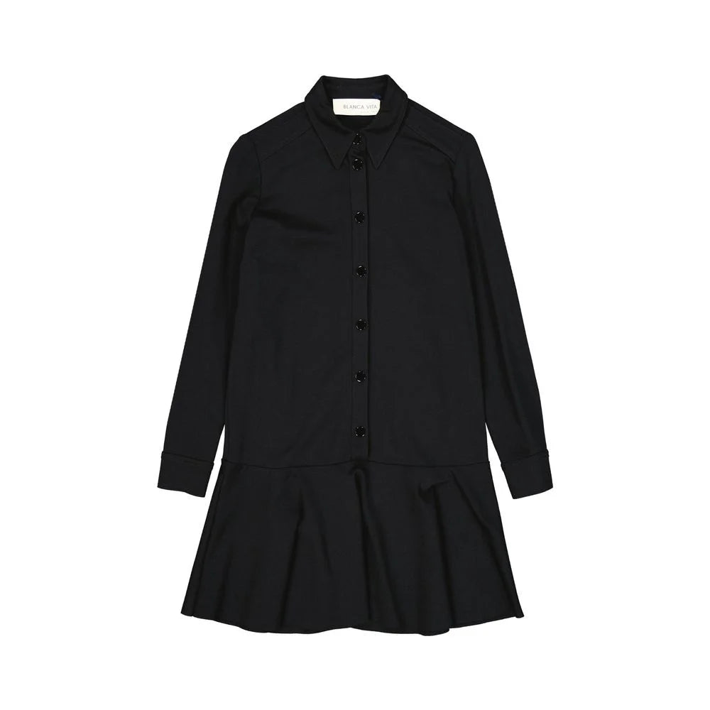 BLANCA VITA Black Elastane Casual Dress - 38