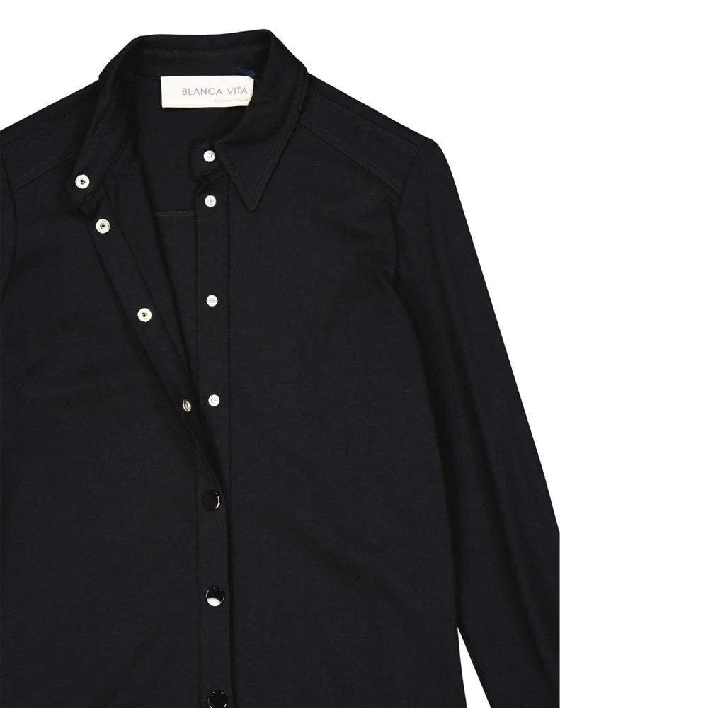 BLANCA VITA Black Elastane Casual Dress - 38