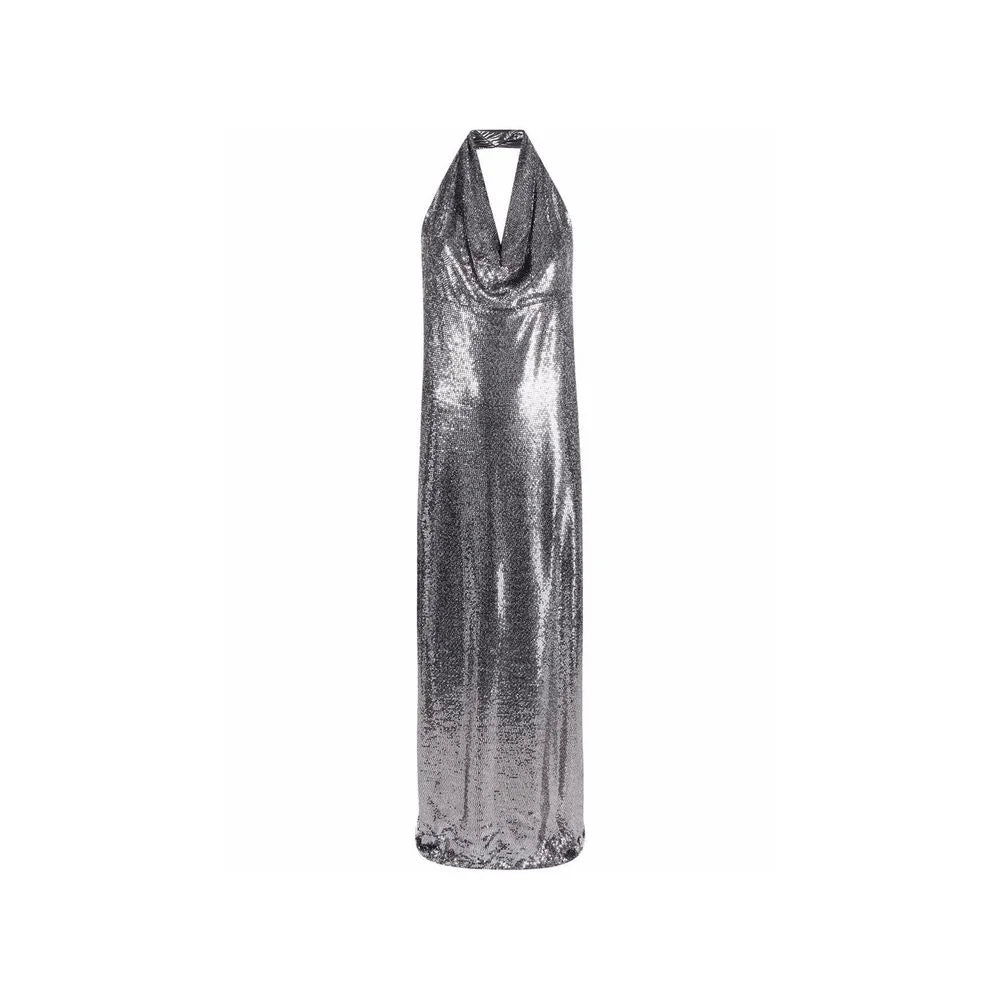 BLANCA VITA Silver Elastane Cocktail Dress
