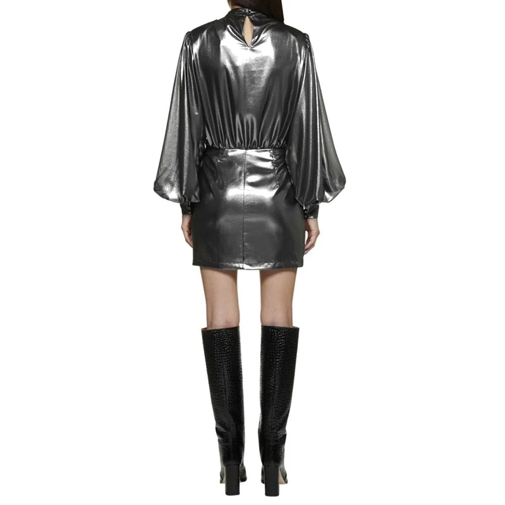 BLANCA VITA Silver Polyester Cocktail Dress - 44