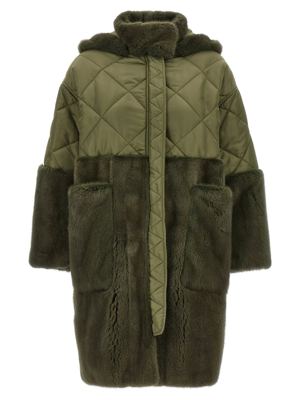 BLANCHA Bicolor Polyester Coat - IT40