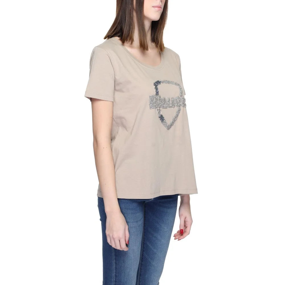 Blauer Beige Cotton T-Shirt - IT42|M