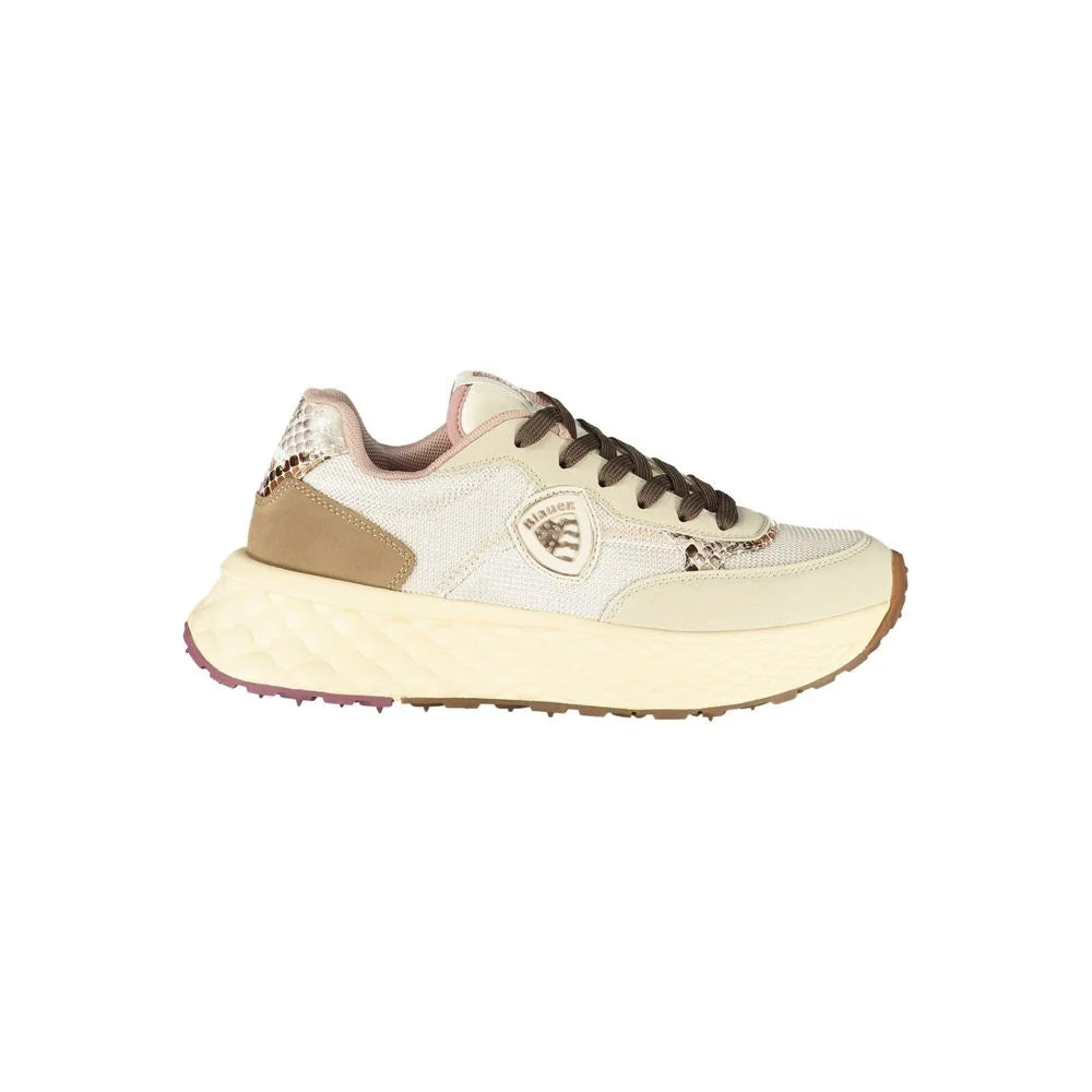 Blauer Beige Leather Women Sneaker - Sneakers