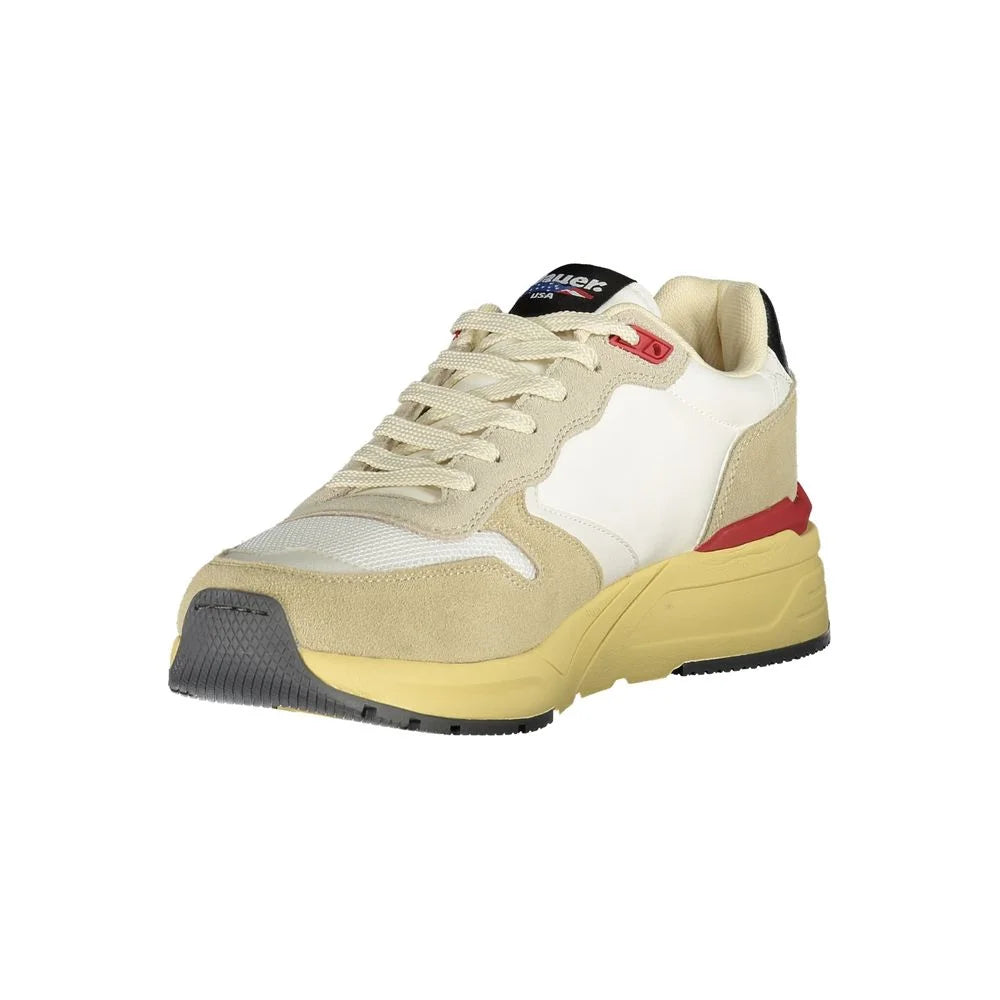 Blauer Beige Polyester Men Sneaker - Sneakers
