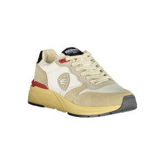 Blauer Beige Polyester Men Sneaker - Sneakers