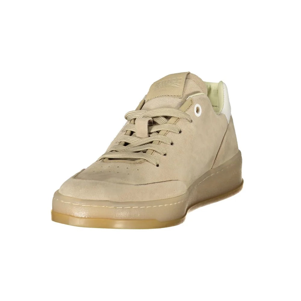 Blauer Beige Polyester Sneaker